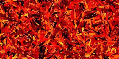 Dark Orange vector layout with lines, triangles.