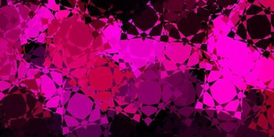 Dark Pink vector background with polygonal forms.