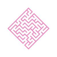 Abstract square maze. Game for kids. Puzzle for children. Labyrinth conundrum. Find the right path. Vector illustration.