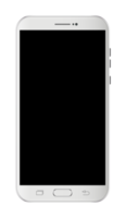 Modern white touchscreen cellphone tablet smartphone isolated png