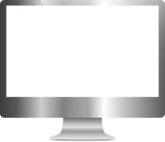 Silver computer isolated png