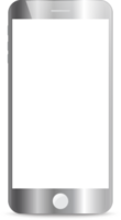 Silbernes Smartphone isoliert png