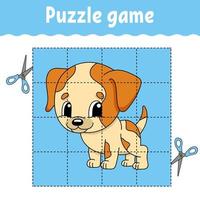 Puzzle game for kids. Education developing worksheet. Learning game for children. Color activity page. For toddler. Riddle for preschool. Vector illustration.