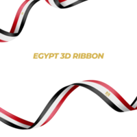 Ribbon with egypt flag color 3d png