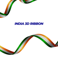 fita com cor de bandeira da Índia 3d png
