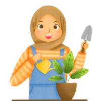 hijab femmes jardinier png