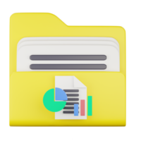 3d data report folder icon illustration png