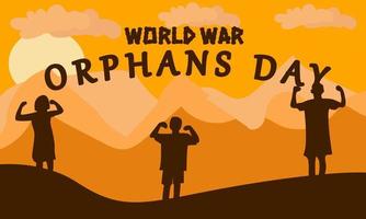 World war orphans day. design vector childs idea creative, design suitable for banner, poster, vector illustration.