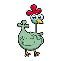 Cute  chicken smiling illustration vector. vector