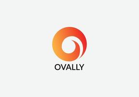 Ovally Abstract O letter modern geometric logo design template vector