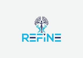 Refine Abstract health emblem logo design vector