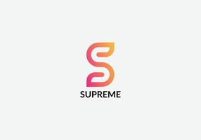 plantilla de diseño de logotipo de letra inicial de resumen supremo s vector