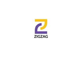 Zigzag Abstract z letter modern lettermarks logo design vector