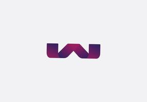 Abstract W letter initial modern minimalist logo design template vector