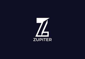 Zupiter Abstract z letter modern lettermarks logo design vector