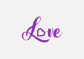 Love heart In the sign of infinity. Sign on postcard to Valentines day, wedding print. Vector calligraphy and lettering illustration isolated on a white background
