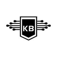 diseño de logotipo de letra kb sobre fondo blanco. concepto de logotipo de letra de iniciales creativas kb. diseño de letras kb. vector