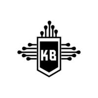 diseño de logotipo de letra kb sobre fondo blanco. concepto de logotipo de letra de iniciales creativas kb. diseño de letras kb. vector