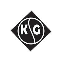 diseño de logotipo de letra kg. kg diseño de logotipo de letra kg inicial creativo. concepto de logotipo de letra de iniciales creativas kg. diseño de letra kg. vector