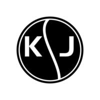 diseño del logotipo de la letra kj.kj diseño inicial creativo del logotipo de la letra kj. concepto de logotipo de letra de iniciales creativas kj. diseño de letras kj. vector
