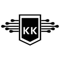 diseño del logotipo de la letra kk.kk diseño inicial creativo del logotipo de la letra kk. concepto de logotipo de letra de iniciales creativas kk. diseño de letras kk. vector