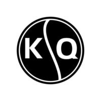 diseño del logotipo de la letra kq.kq diseño inicial creativo del logotipo de la letra kq. concepto de logotipo de letra de iniciales creativas kq. diseño de letras kq. vector