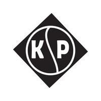 diseño del logotipo de la letra kp.kp diseño inicial creativo del logotipo de la letra kp. concepto de logotipo de letra de iniciales creativas kp. diseño de letras kp. vector