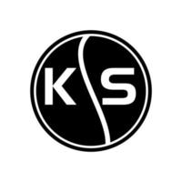 diseño del logotipo de la letra ks. diseño creativo inicial del logotipo de la letra ks. concepto de logotipo de letra de iniciales creativas ks. diseño de letras ks. vector