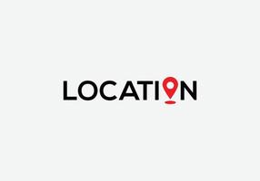 Location Typography emblem minimalist logo design vector