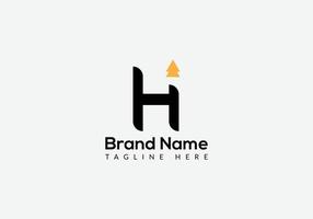 Abstract modern H logo design template vector