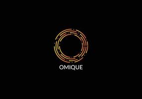 Omique Abstract O letter modern geometric logo design template vector