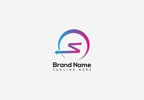 Abstract S initial letter logo design template vector