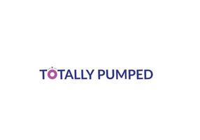 totally pumped typography baby feed logo vector