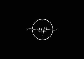 Abstract up typography minimalist logo design vector