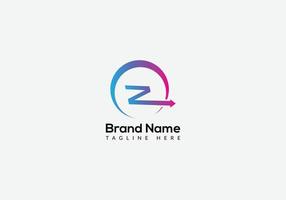 Abstract z letter modern lettermarks logo design vector