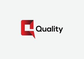 Quality Abstract Q initial modern letter logo design vector