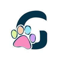 Initial G Paws Logo vector