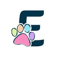 Initial E Paws Logo vector