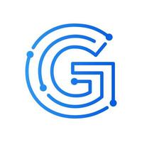 Initial G Technology Logo vector