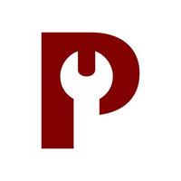 Initial P Tool Logo vector