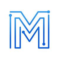 Initial M Technology Logo vector