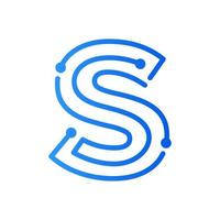 Initial S Technology Logo vector