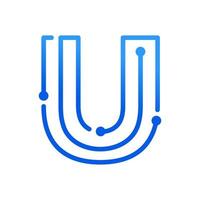 Initial U Technology Logo vector