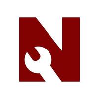 Initial N Tool Logo vector