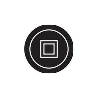 coin chinese vector for website symbol icon presentation
