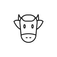 vector del zodiaco de la vaca para la presentación del icono del símbolo del sitio web