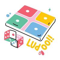 Trendy Ludo Game vector