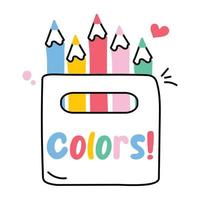 lápices de colores de moda vector