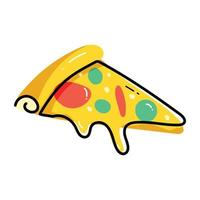 Trendy Pizza Slice vector