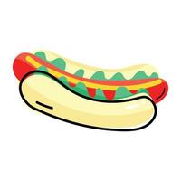 Trendy Hot Dog vector